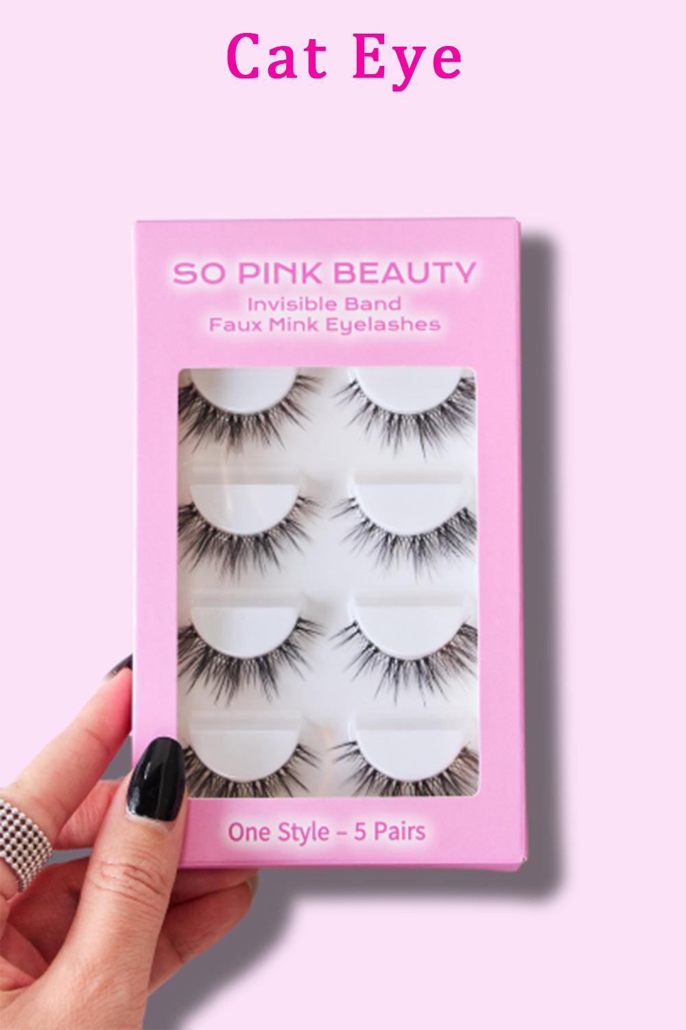 SO PINK BEAUTY Faux Mink Eyelashes 5 Pairs