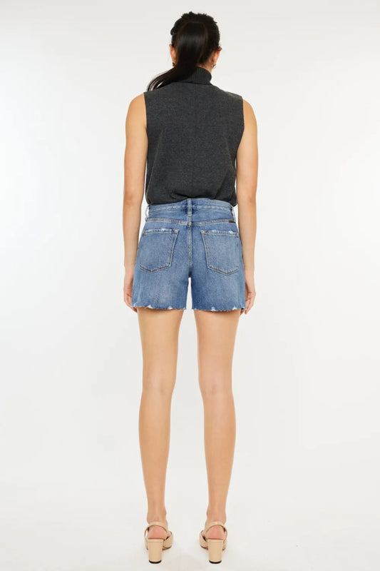 Kancan Distressed High Waist Denim Shorts Carauana Store