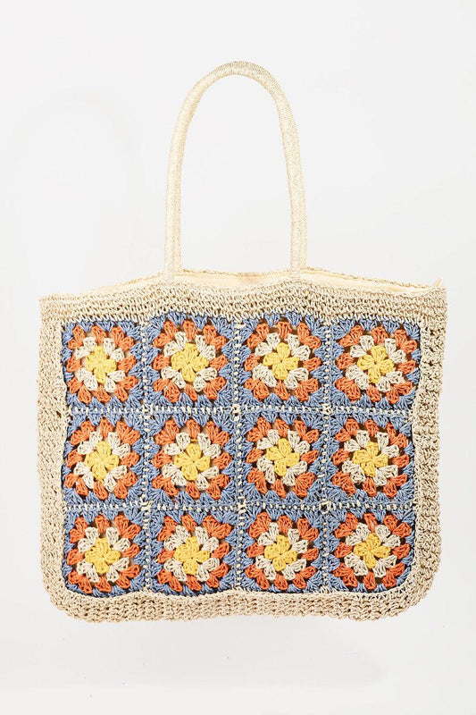 Fame Flower Braided Tote Bag Carauana Store