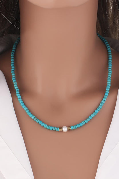 Turquoise & Pearl Necklace