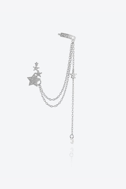 Zircon Star 925 Sterling Silver Single Earring