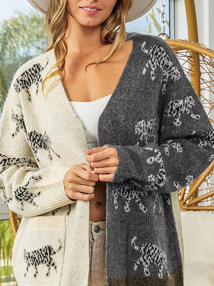 Open Front Cardigan with Pockets