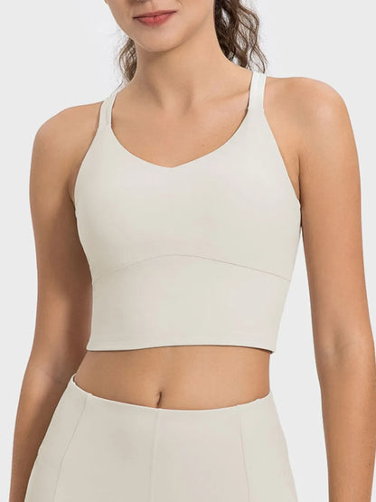 Millennia Crisscross Round Neck Active Tank Carauana Store