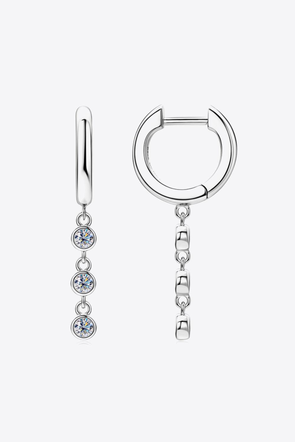 Moissanite Decor 925 Sterling Silver Earrings