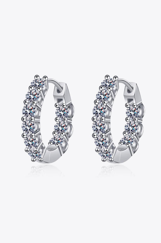 1.8 Carat Moissanite Hoop Earrings Carauana Store