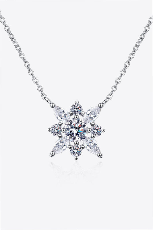 Moissanite Rhodium-Plated Necklace