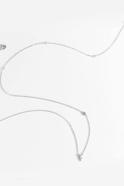 A To F Zircon 925 Sterling Silver Necklace