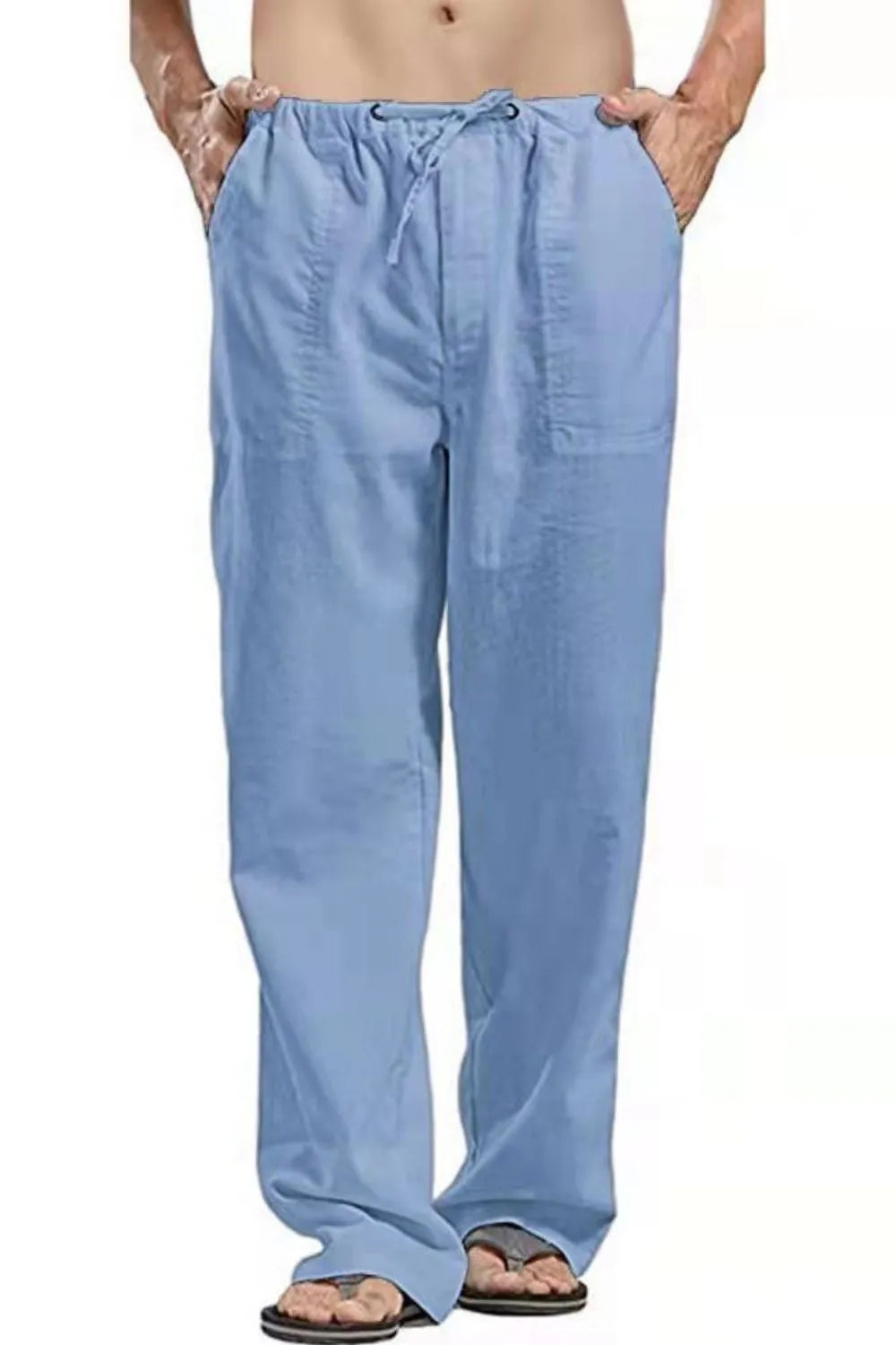 Men's Full Size Drawsrting Straight Leg Pants Plus Size Carauana Store