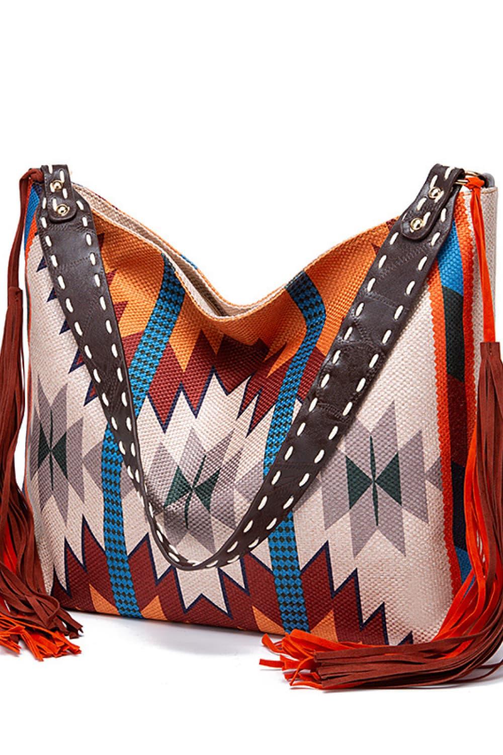 Geometric Canvas Tote Bag CaRaUaNa Fashion