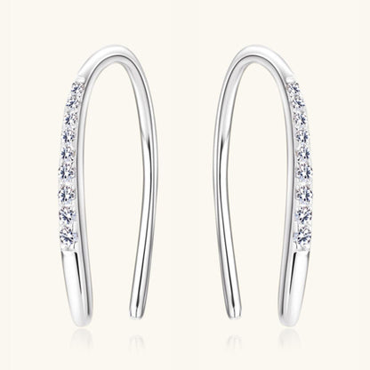 Moissanite 925 Sterling Silver U Shape Earrings