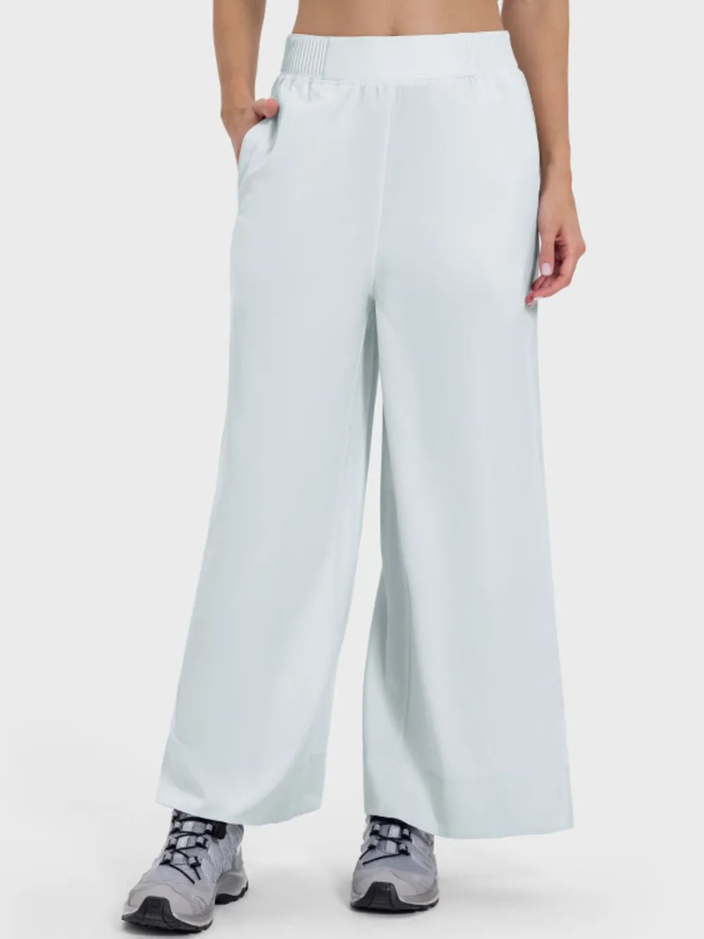 Millennia Slit Wide Leg Active Pants Carauana Store