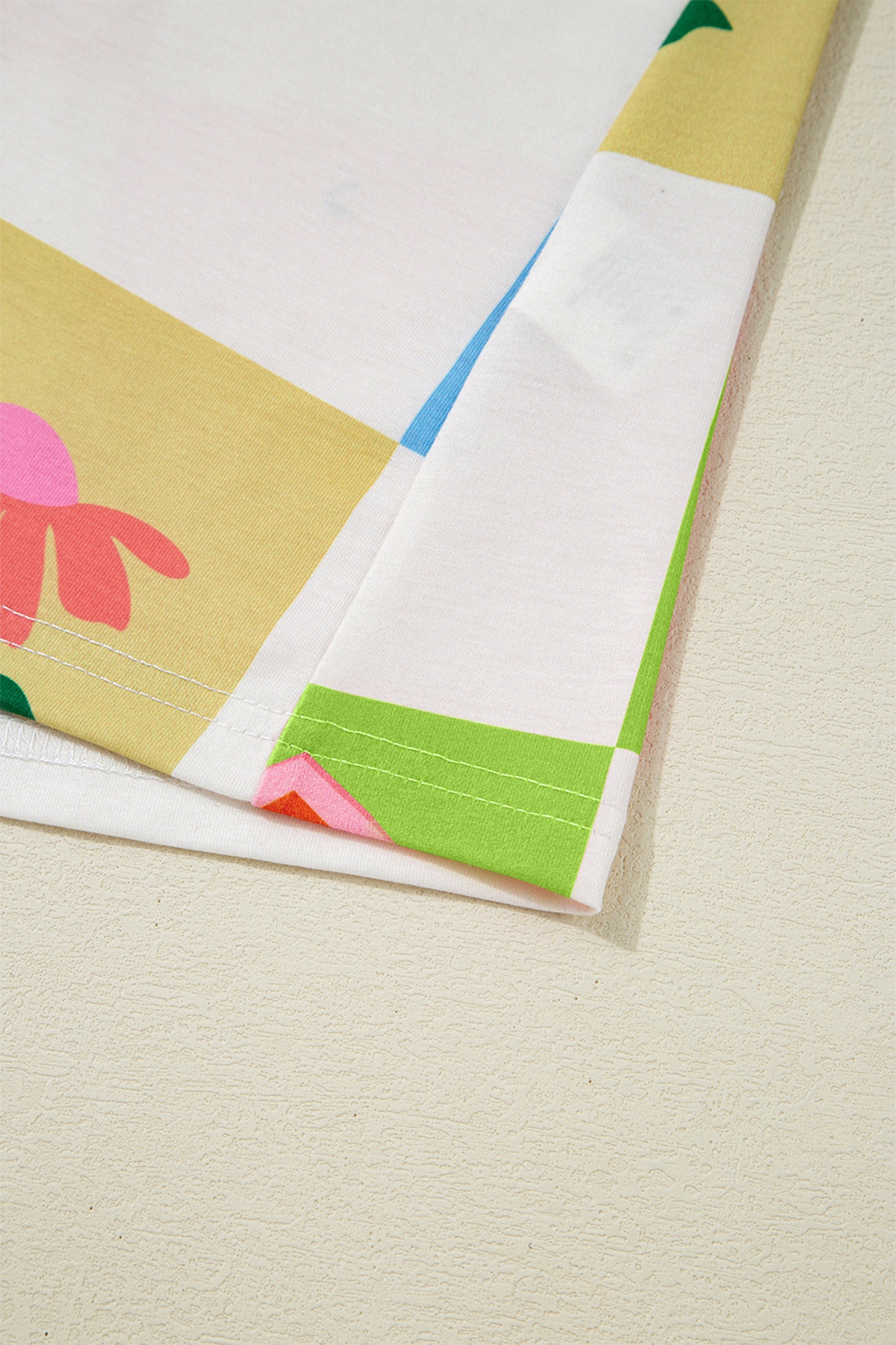 Purple Western Fashion Checker Print Crewneck T Shirt