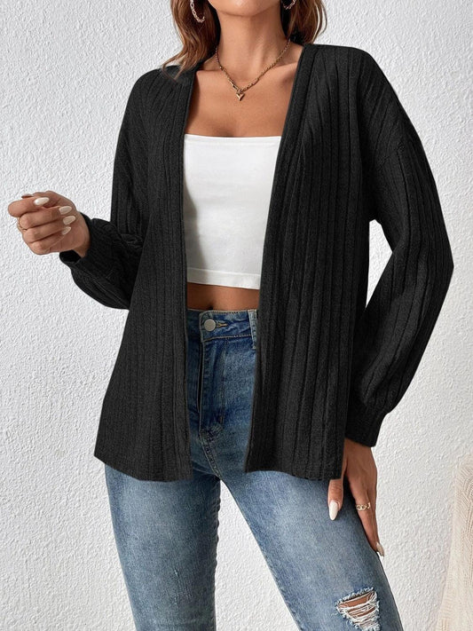 Open Front Long Sleeve Cardigan Carauana Store