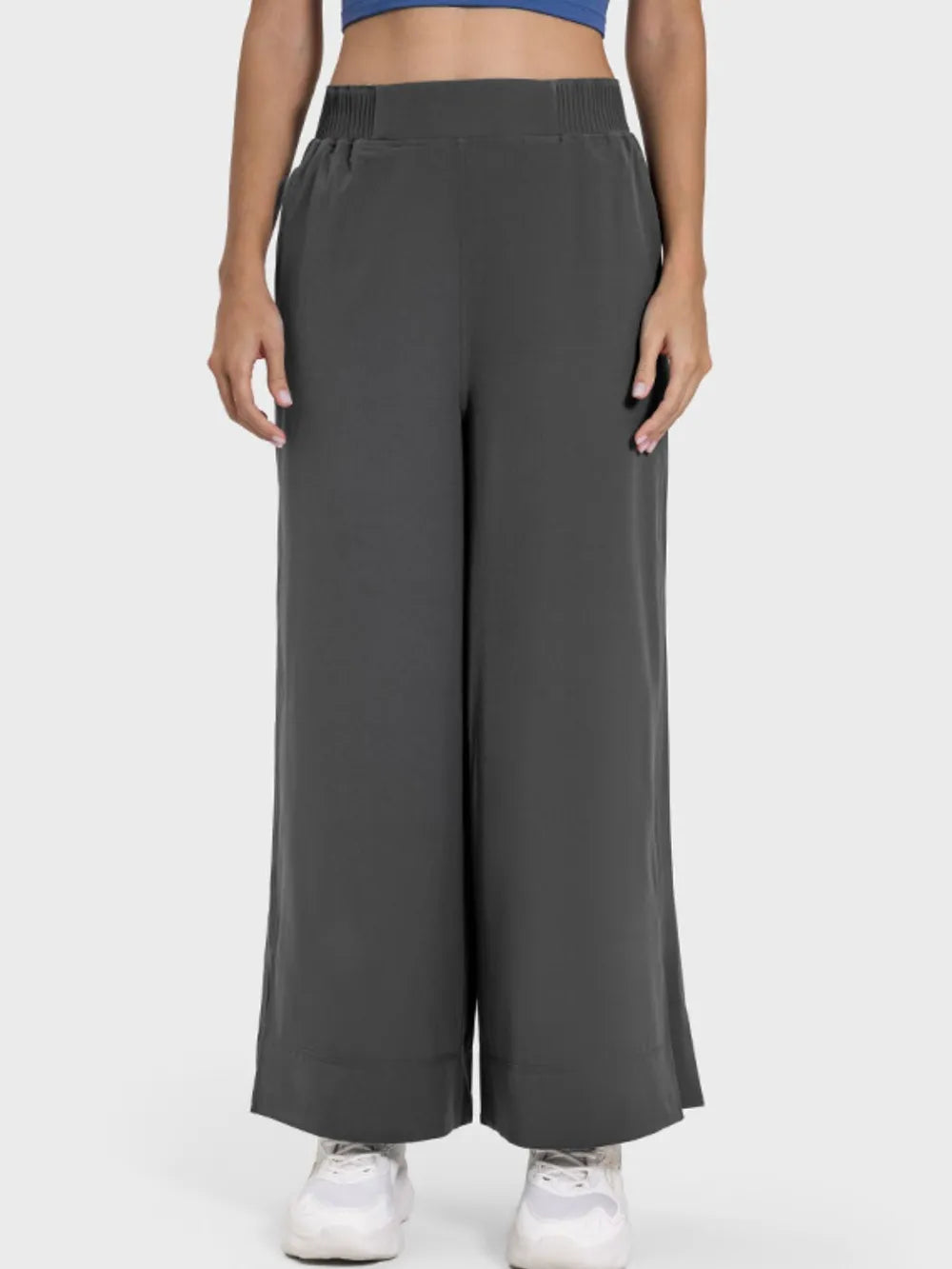 Millennia Slit Wide Leg Active Pants Carauana Store