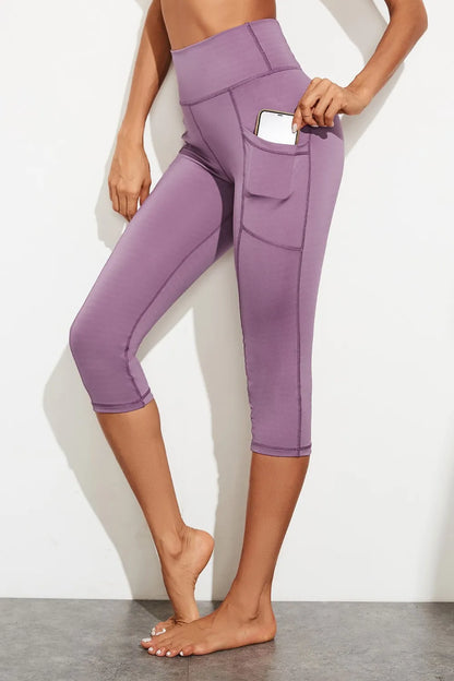 Waistband Active Leggings with Pockets Carauana Store