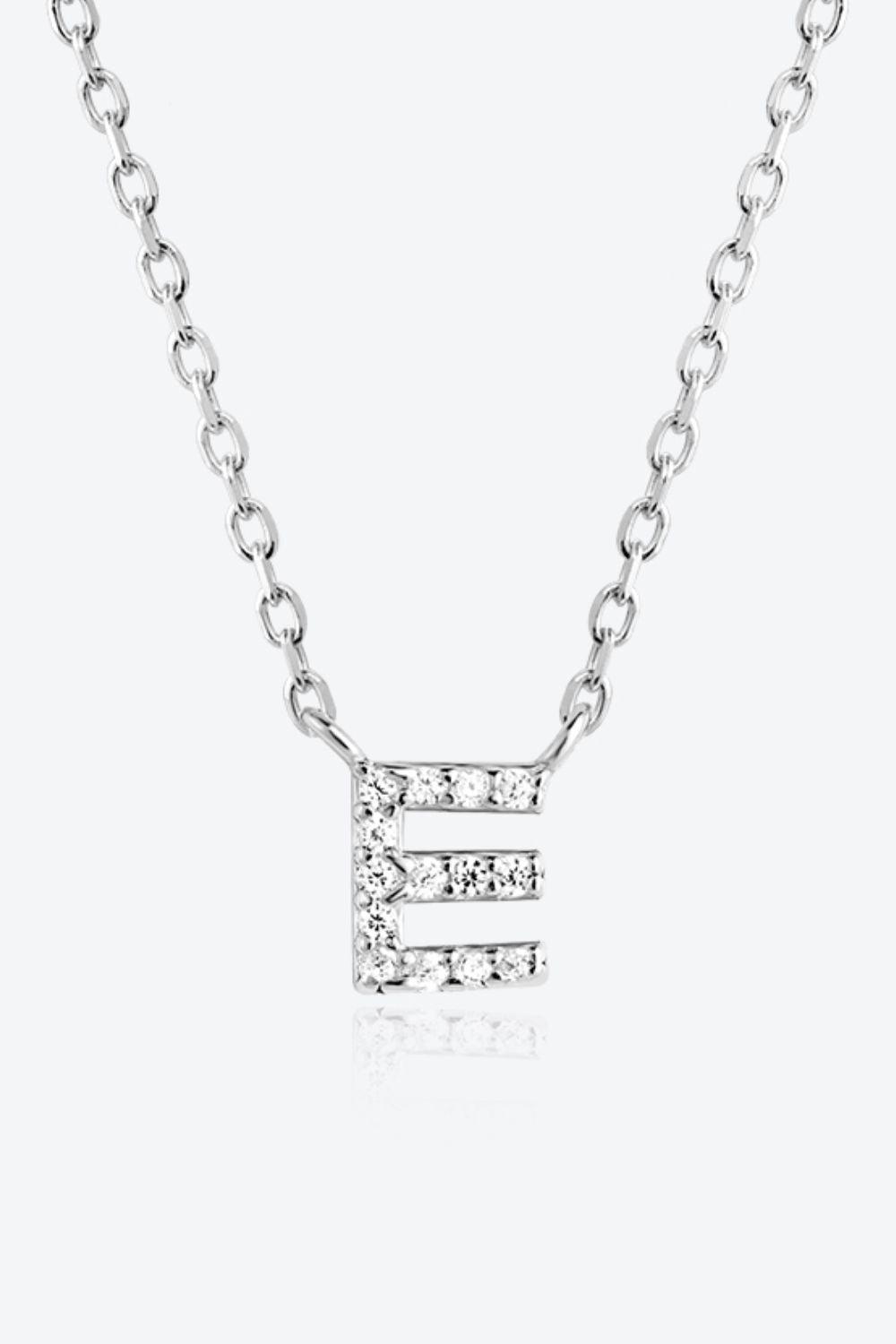 A To F Zircon 925 Sterling Silver Necklace