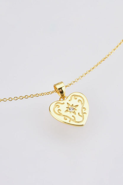 Heart Pendant 925 Sterling Silver Necklace