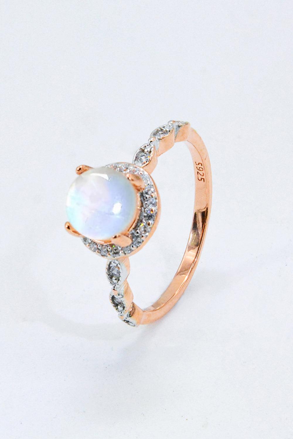 Round Moonstone Ring