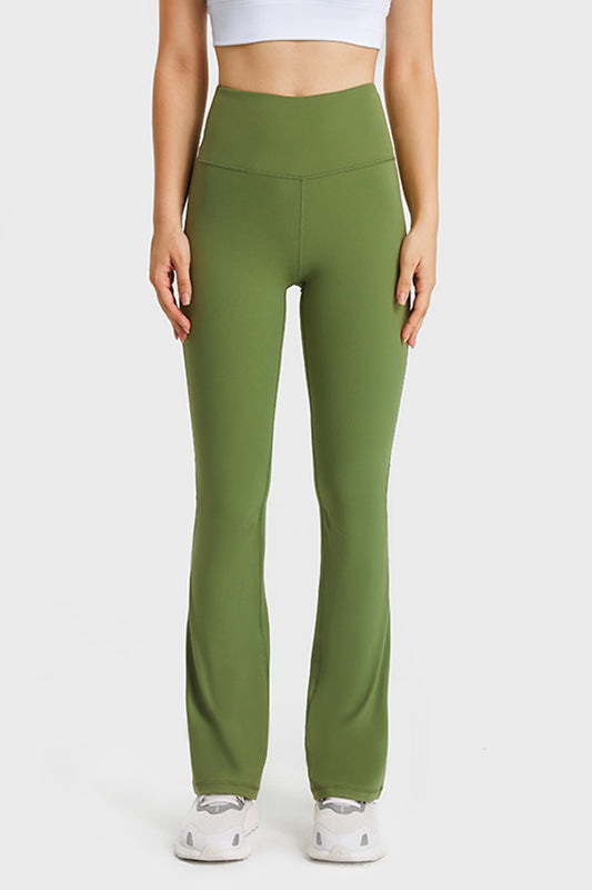 Millennia Elastic Waist Flare Yoga Pants Carauana Store
