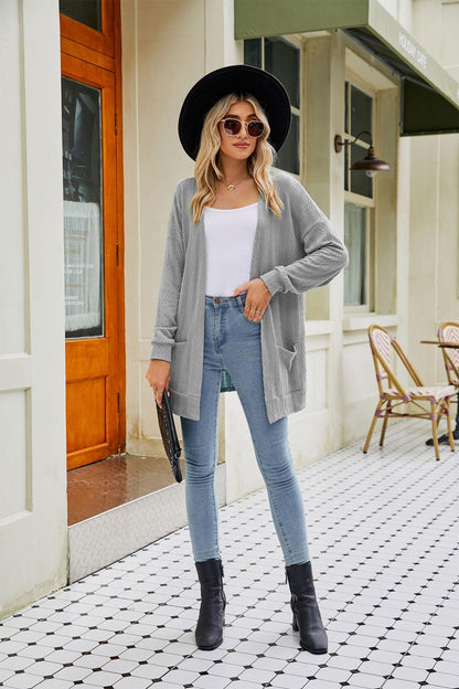 Long Sleeve Pocketed Cardigan