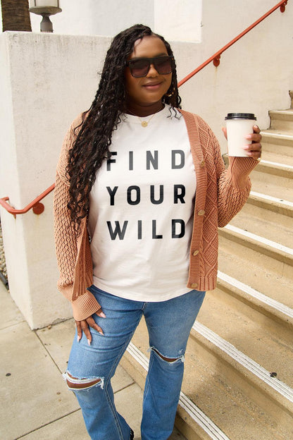 Simply Love Full Size FIND YOUR WILD Short Sleeve T-Shirt