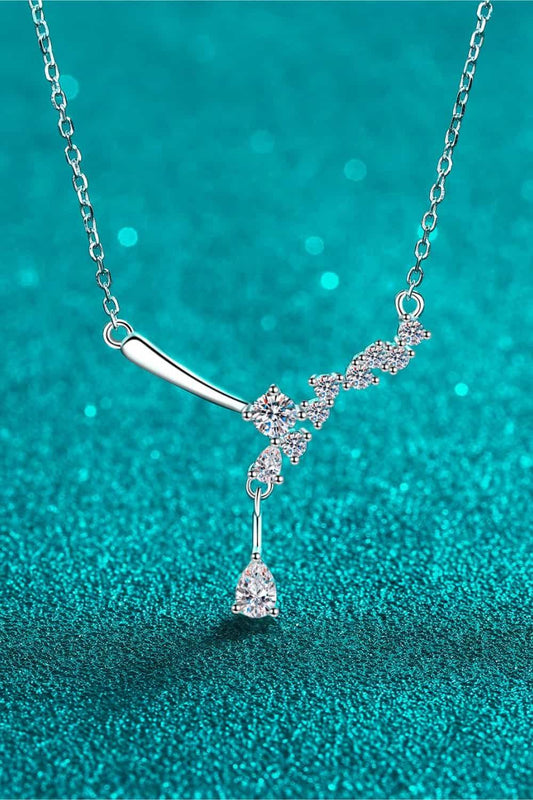 1 Carat Moissanite 925 Sterling Silver Necklace Carauana Store