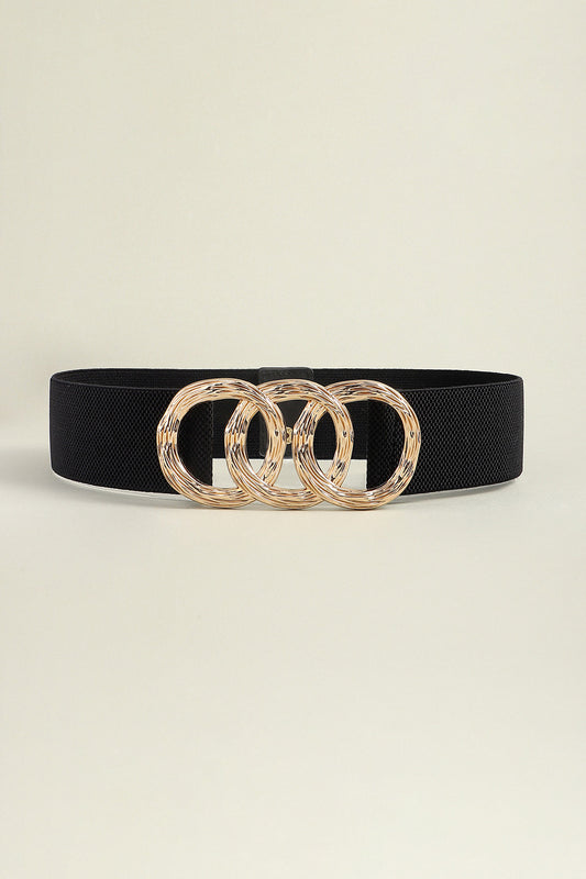 Zinc Alloy Buckle Elastic Wide Belt Carauana Store