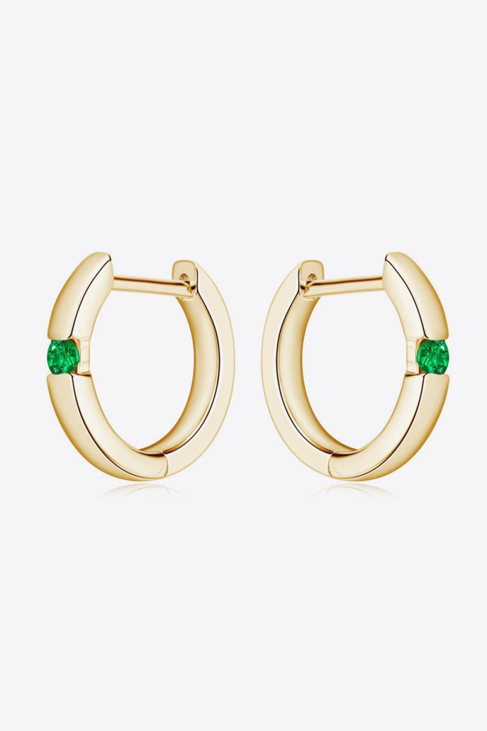 Lab-Grown Emerald Earrings