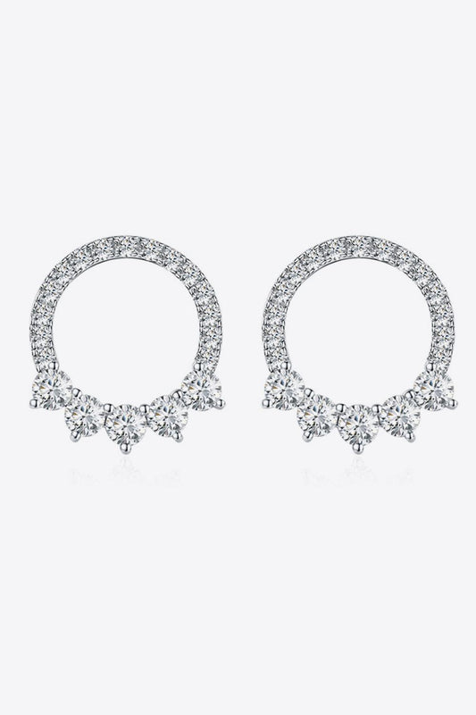 Moissanite Platinum-Plated Earrings Carauana Store