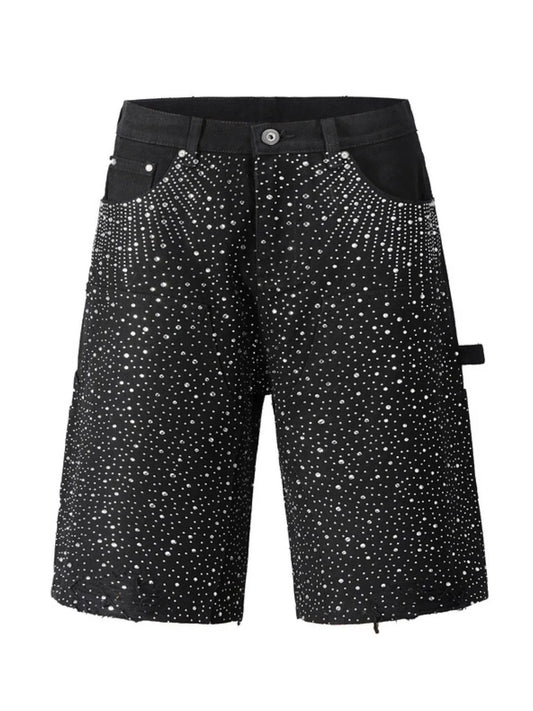 Men's Rhinestone Shorts with Pockets Carauana Store