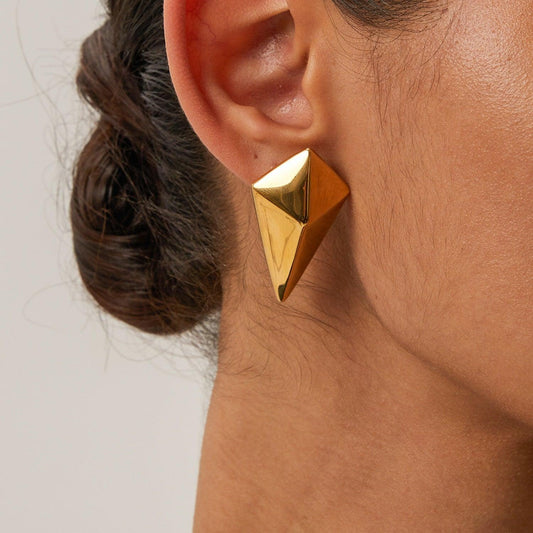 Stainless Steel 18K Gold-Plated Geometric Earrings Carauana Store