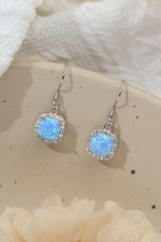 Opal Square Drop Earrings Carauana Store