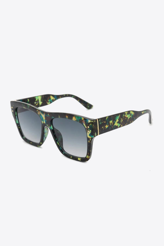 UV400 Patterned Polycarbonate Square Sunglasses Carauana Store