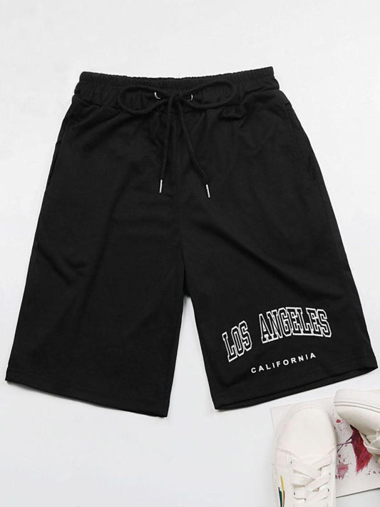 LOS ANGELES CALIFORNIA Graphic Drawstring Shorts Carauana Store