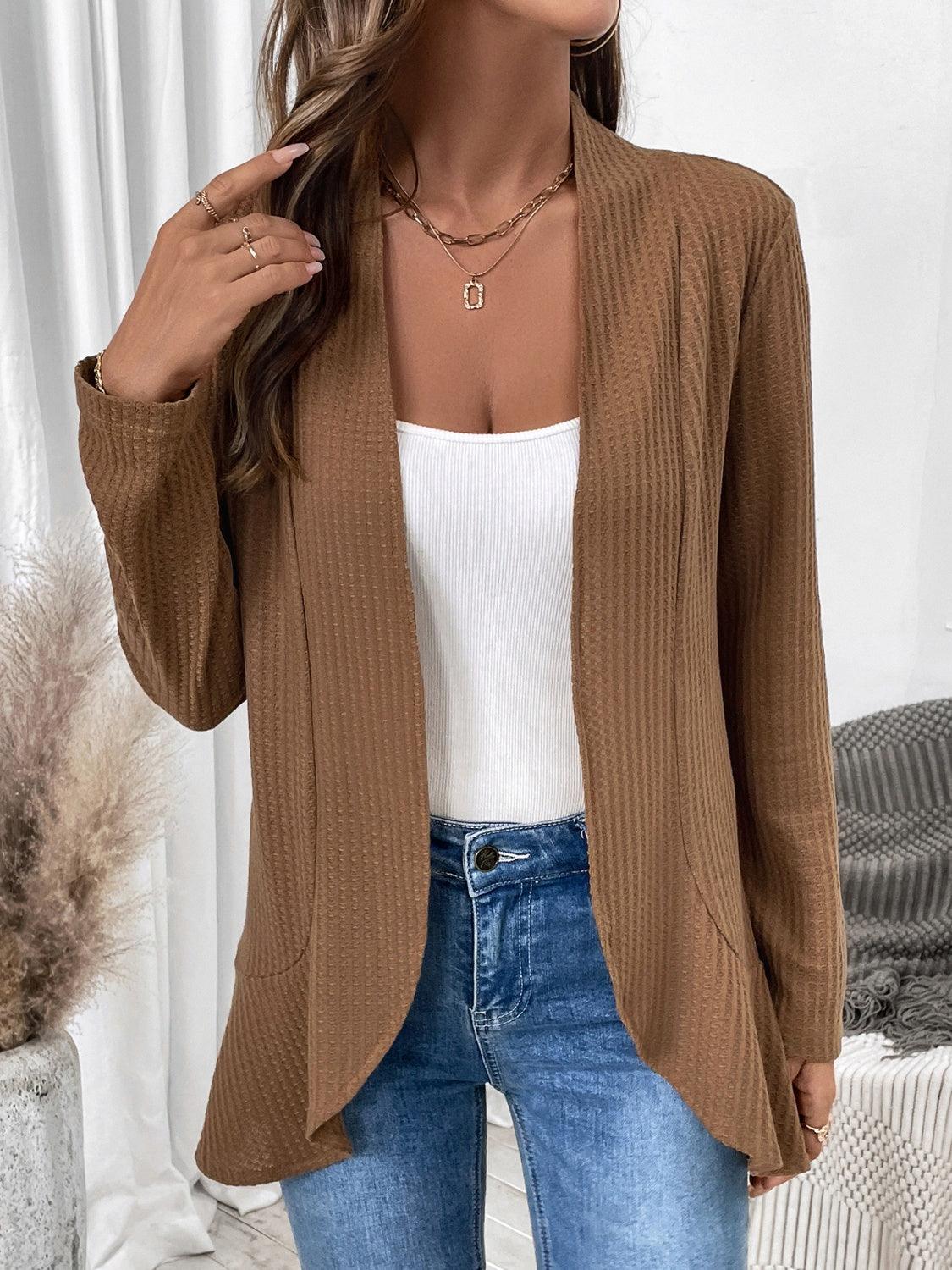 Open Front Long Sleeve Cardigan