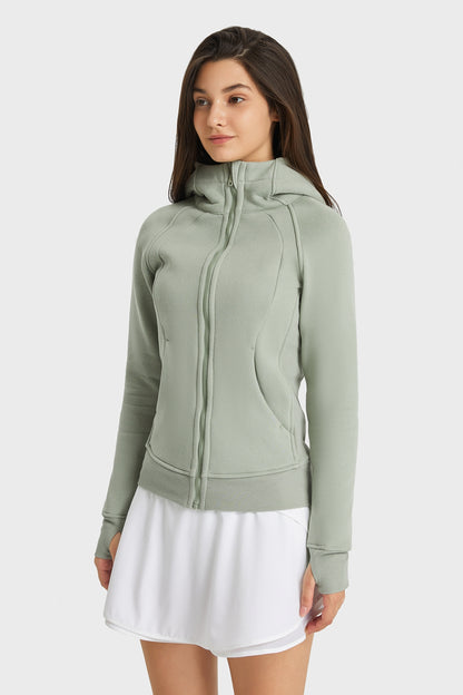 Millennia Zip Up Seam Detail Hooded Sports Jacket Carauana Store