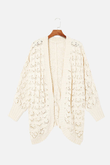 Plus Size Open Front Long Sleeve Cardigan