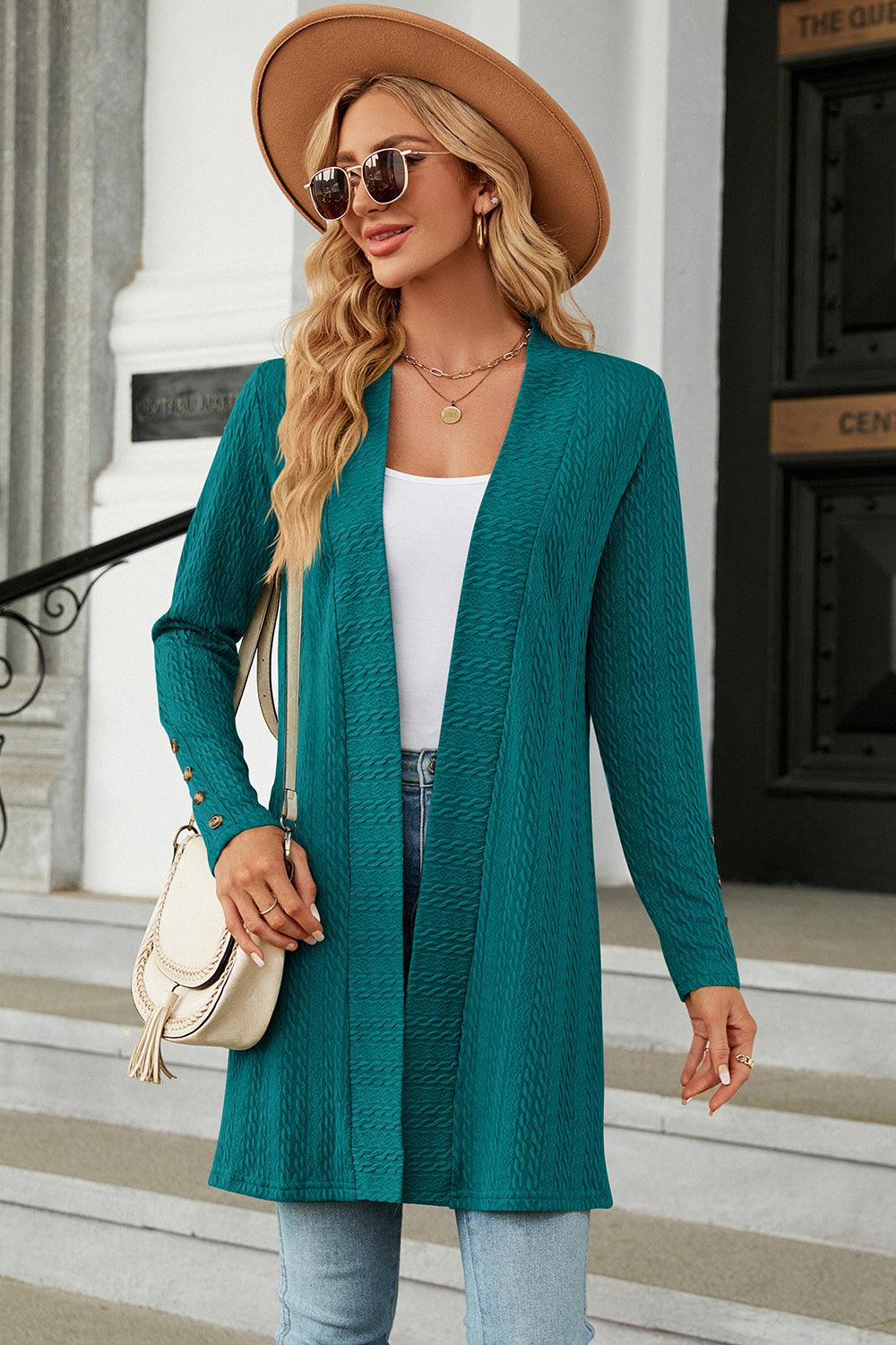 Open Front Long Sleeve Cardigan