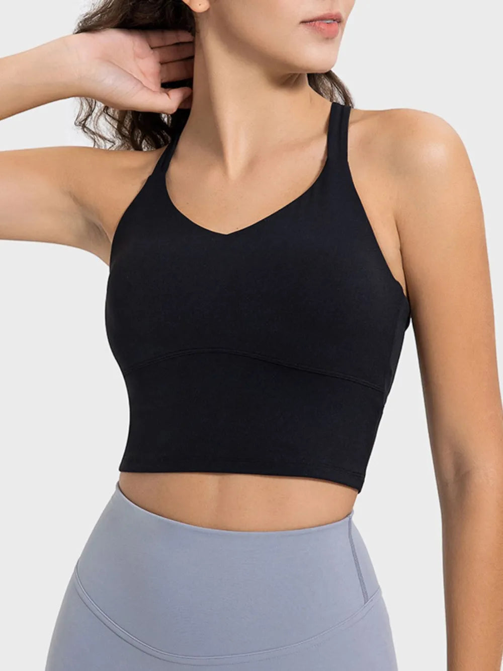 Millennia Crisscross Round Neck Active Tank Carauana Store