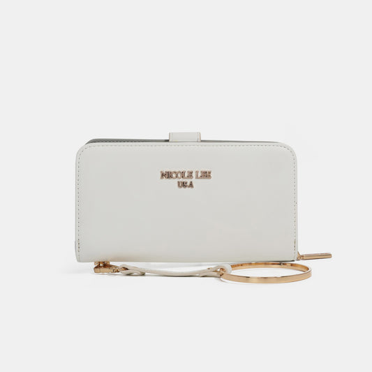 Nicole Lee USA Solid Bifold Wallet with Wristlet 