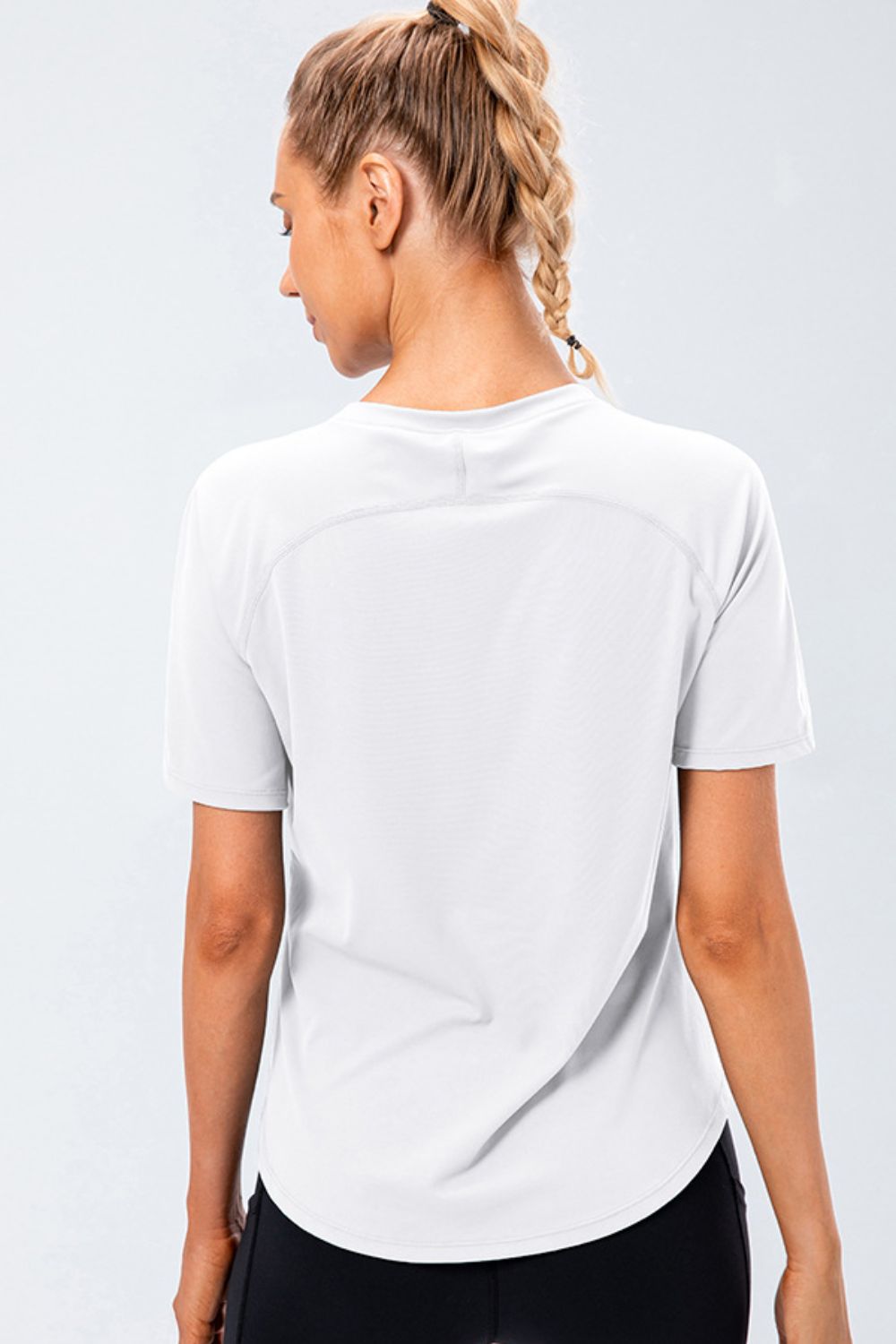 Round Neck Raglan Sleeve Active Tee Carauana Store
