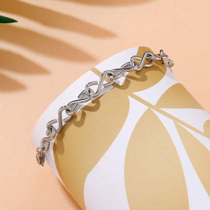 Stainless Steel Figure 8 Chain Link Bracelet