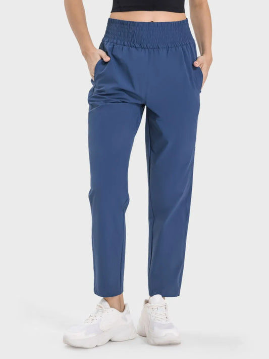 Millennia Pocketed High Waist Active Pants Carauana Store