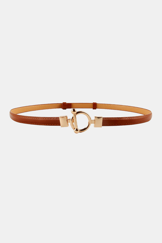 Toggle Buckle Skinny PU Belt Carauana Store