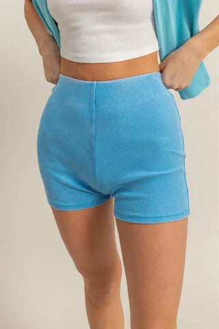 HYFVE High Waist Ribbed Fitted Biker Shorts