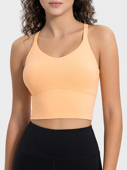 Millennia Crisscross Round Neck Active Tank Carauana Store