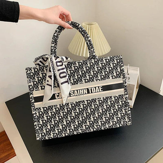 Carauana CARTSAIHN TDAE Canvas Tote Handbag | Floral Embroidery | Free Tracked Shipping | Christmas Birthday Gift Travel Accessories Carauana Store