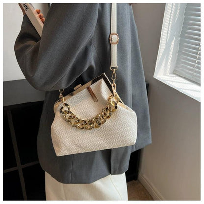 Carauana UNIU SILVER GOLD Knitted Crossbody Bag | Fashion Satchel | NEW 2024 Collection