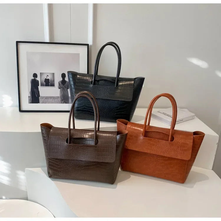 Carauana Crocodile Leather Handbag 3 colors