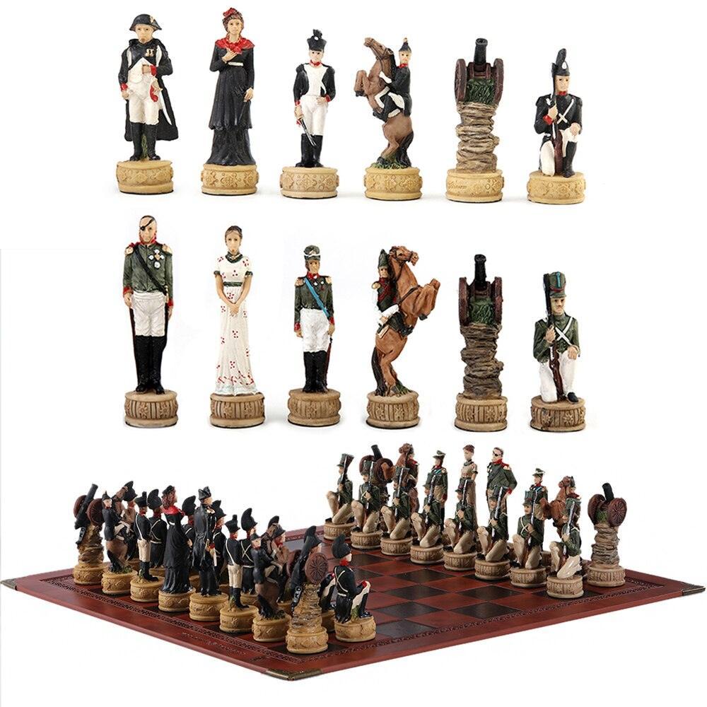 Chess Desktop Intelligence Game Movie Theme Toy Luxury Knight Hand-painted